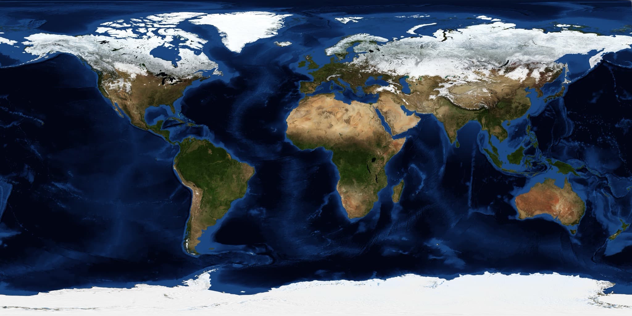 Satellite map of Earth